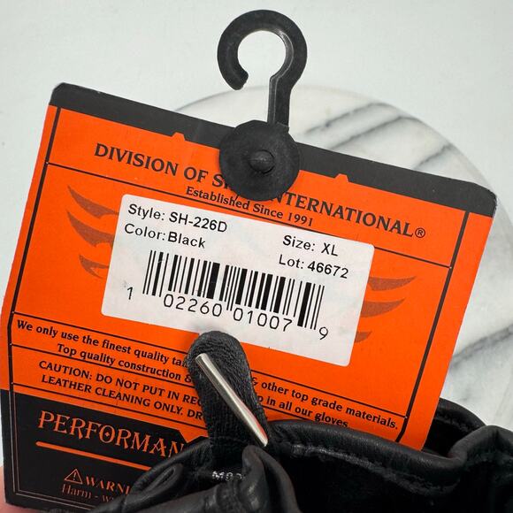 NWT Milwaukee Leather SH226D Men's Black Unlined Leather Gloves - Picture 5 of 7